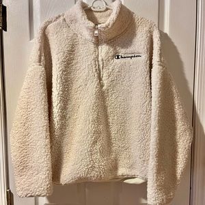Champion 1/4 zip oversized sherpa pullover size XL